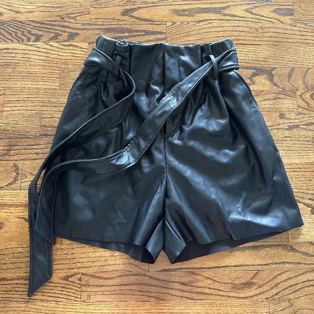 Women’s Zenana Faux Leather Shorts